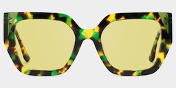 Viva Square Green Tortoise Glasses0