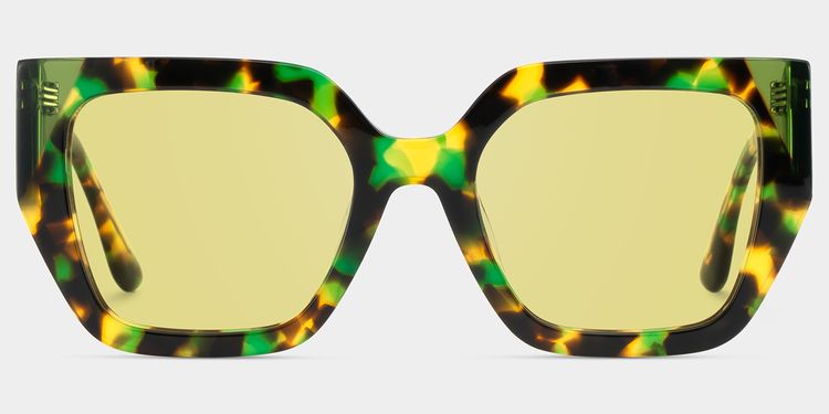 Viva Square Green Tortoise Glasses