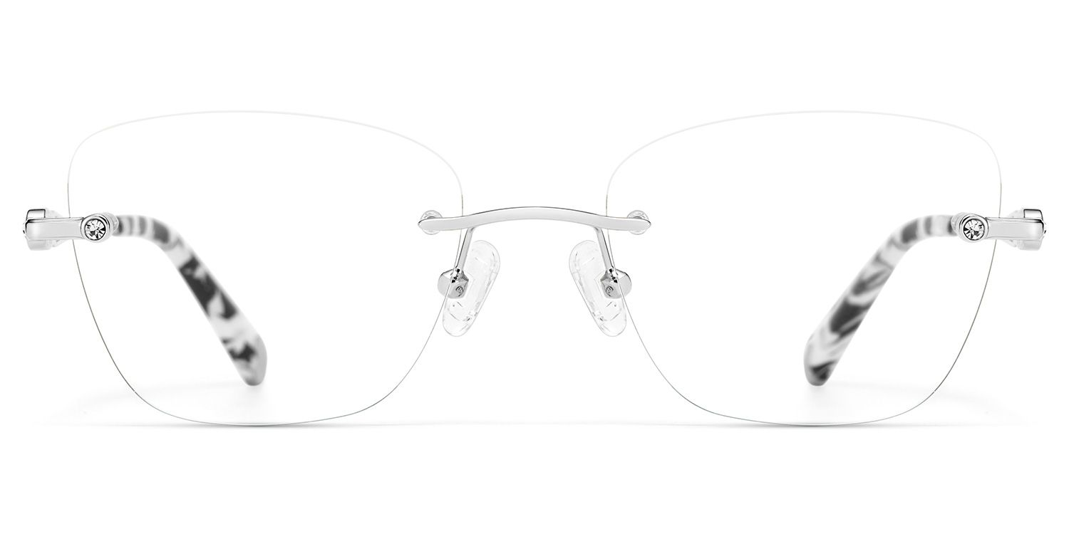 Rectangle Silver Eyeglasses- Seth Metal Frame Glasses3