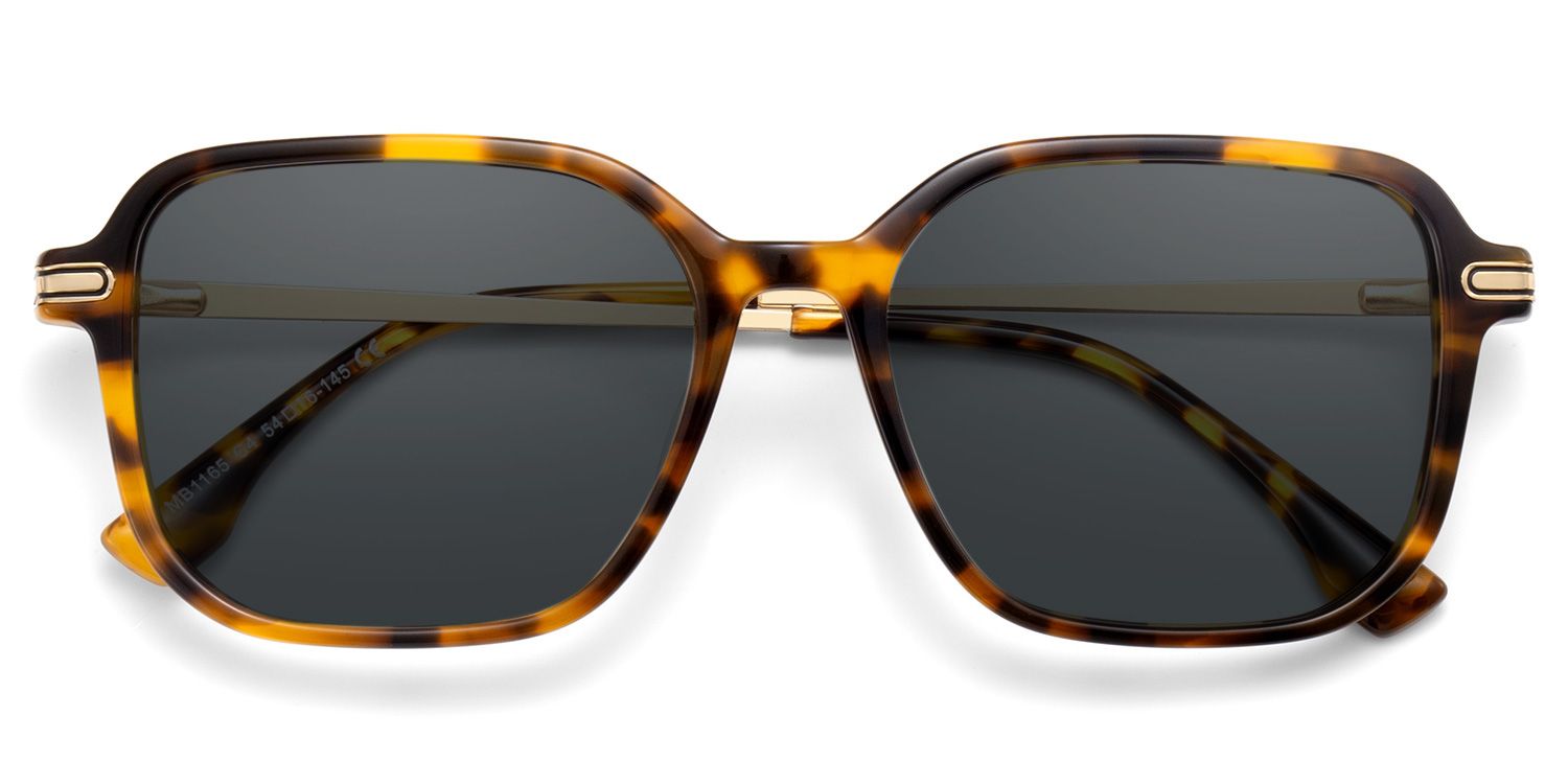Jetson Tortoise Rectangle Polarized Sunglasses for Driving | ZEELOOL1