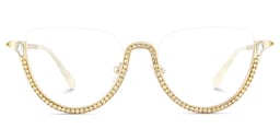 Sparkle Cateye Gold Glasses2