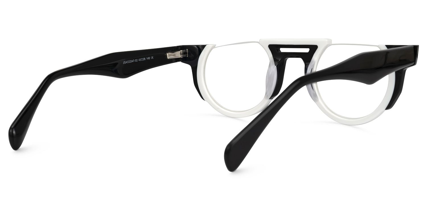 Mastin Round White Glasses3