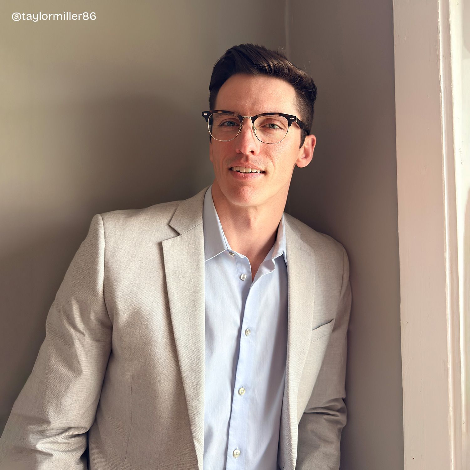 Penelope Tortoise Browline Glasses for Men | ZEELOOL7