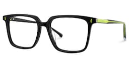 Delaine Rectangle Black Glasses2
