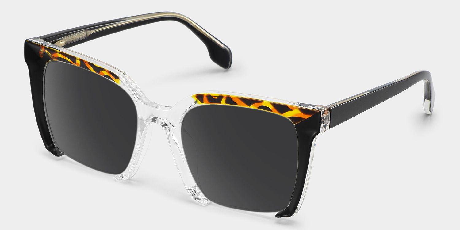 Misty Square Black Sunglasses | Zeelool Glasses2