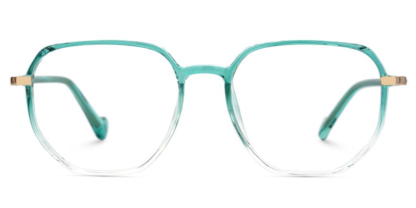 Maura Geometric Green Glasses