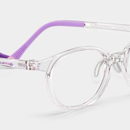 Olive Oval Clear Purple Glasses4