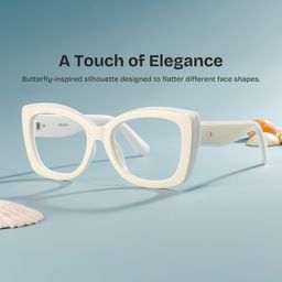 Rosie Cream White Butterfly Glasses0