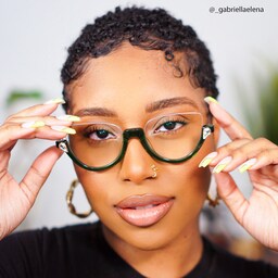 Felicia Cat Eye Green Glasses6