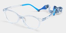 Olive Oval Clear Blue Glasses2