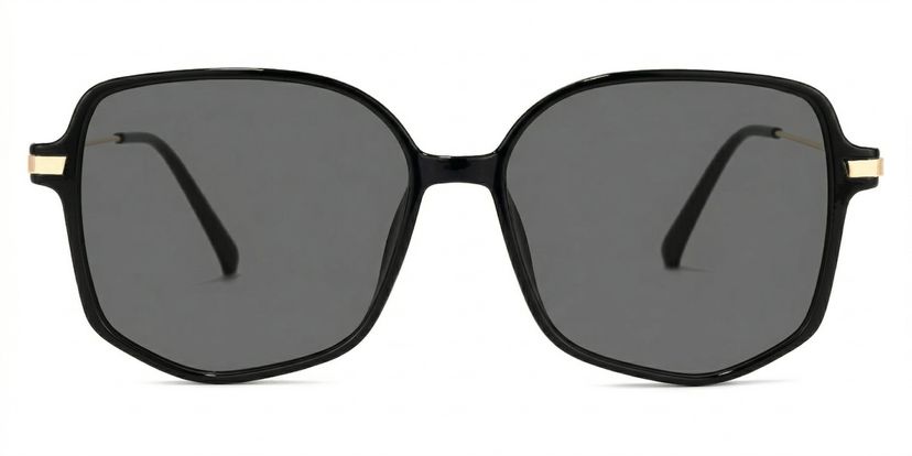 Payton Black Geometric Sunglasses