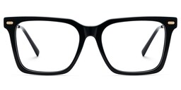 Greain Rectangle Black Glasses1