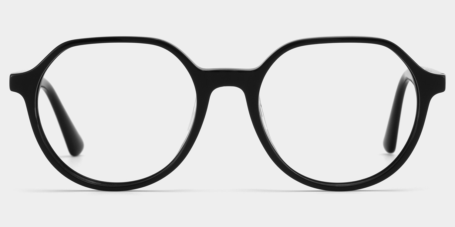 Hazel Geometric Black Glasses1