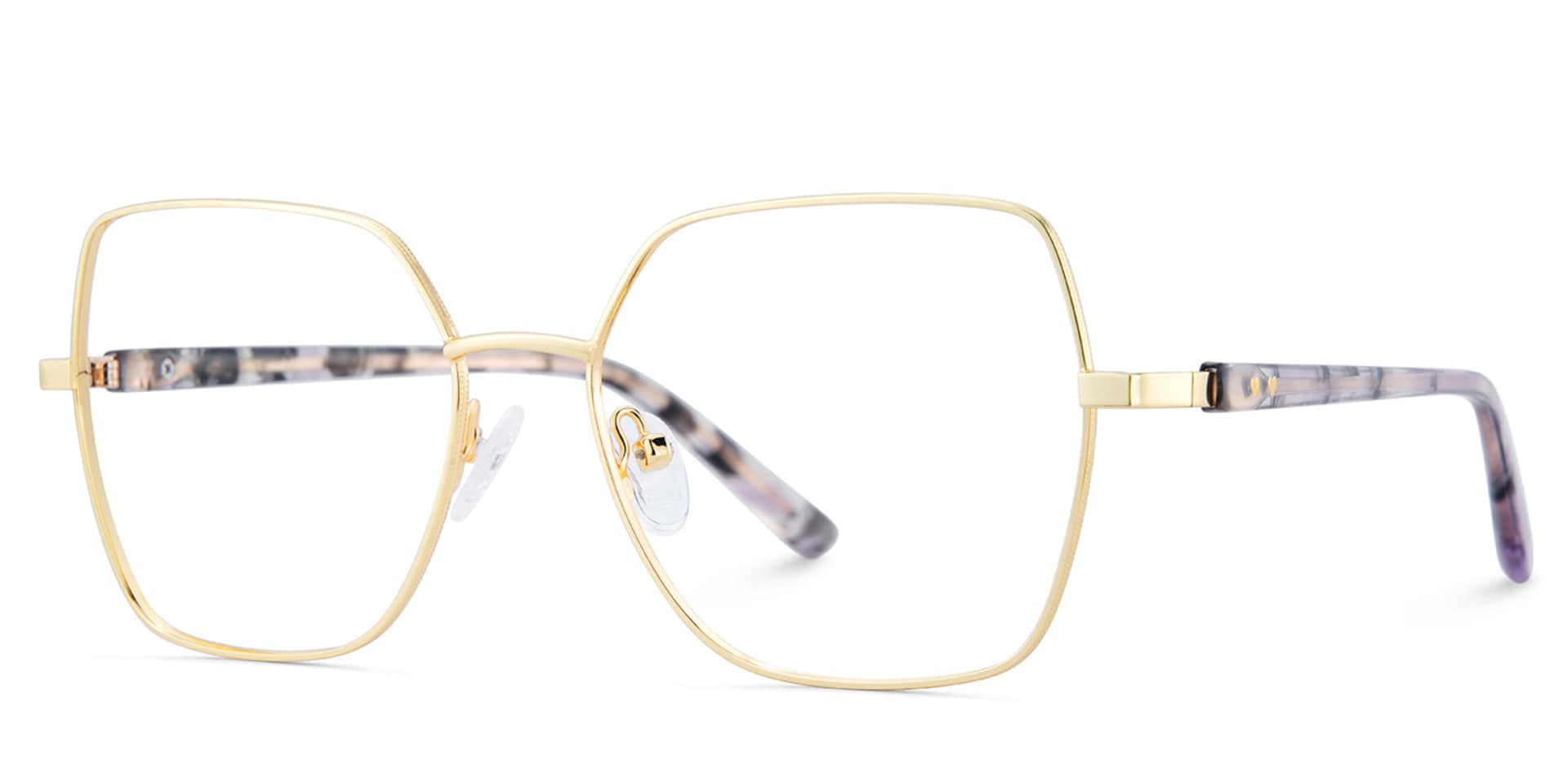 Billie Golden Geometric Prescription Glasses | Zeelool2