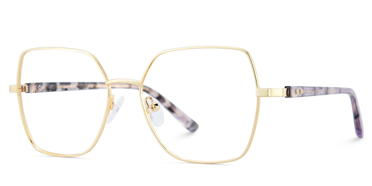 Billie Geometric Gold Glasses2