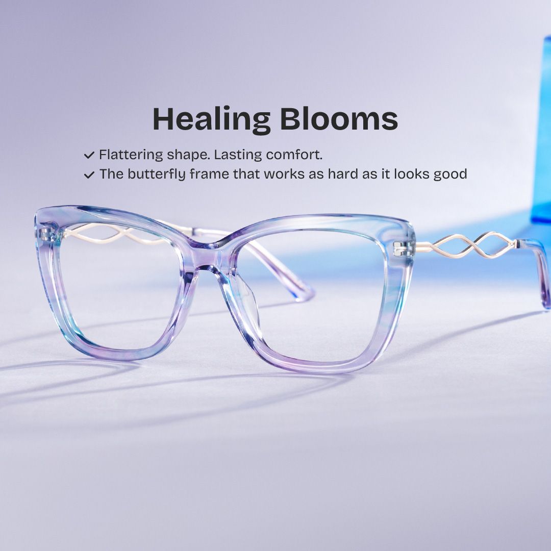 Remi Bloom Purple Butterfly Mixed Eyegasses for the Female | ZEELOOL