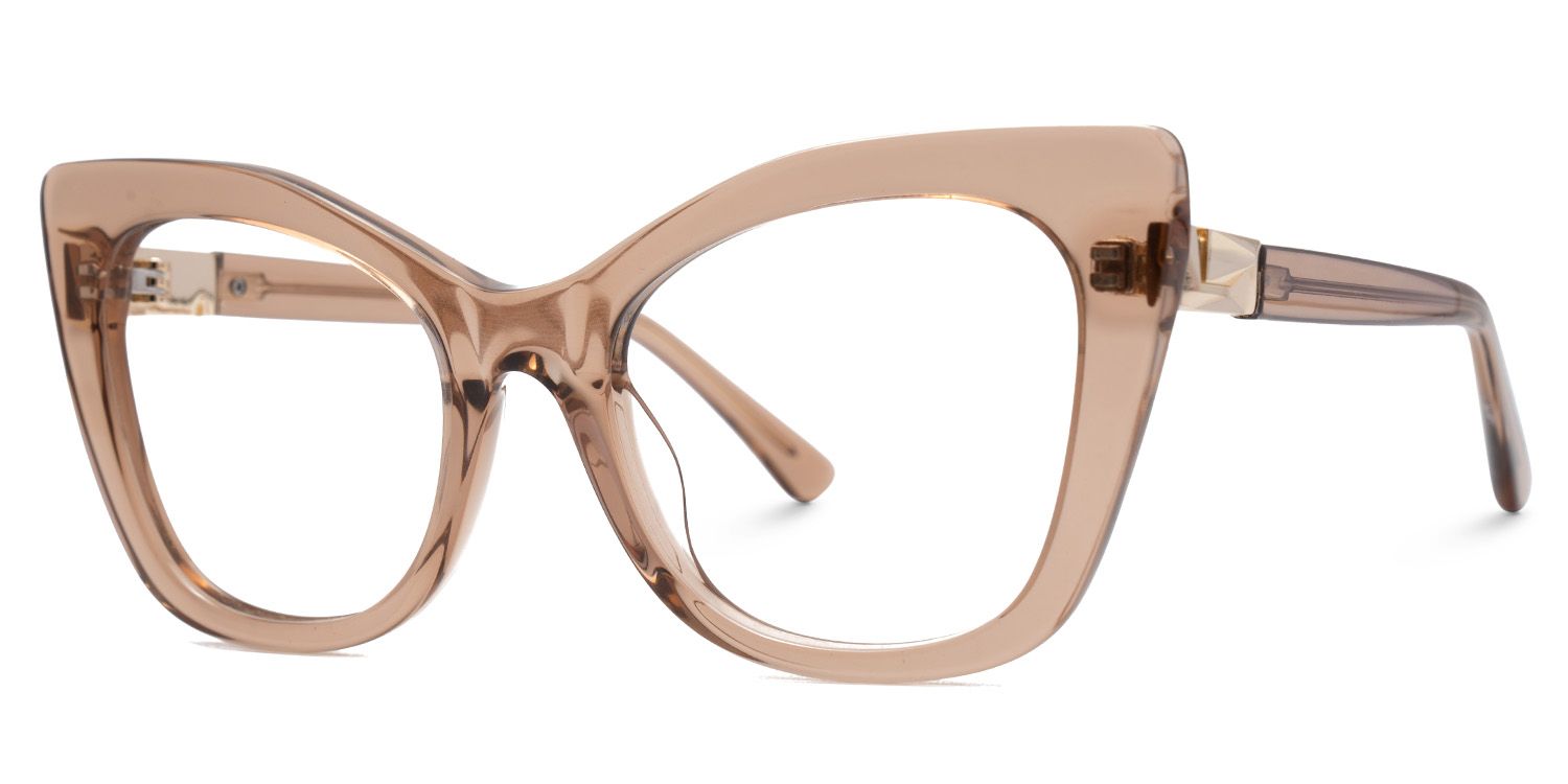 Beige Full rim Square Eyeglasses -Vela on Sale | Zeelool1