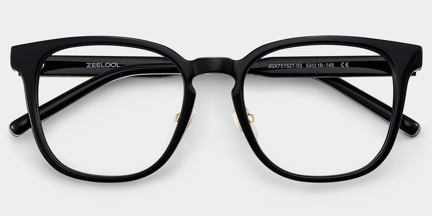 Hailey Black Frame Glasses with Square Frame Online | ZEELOOL