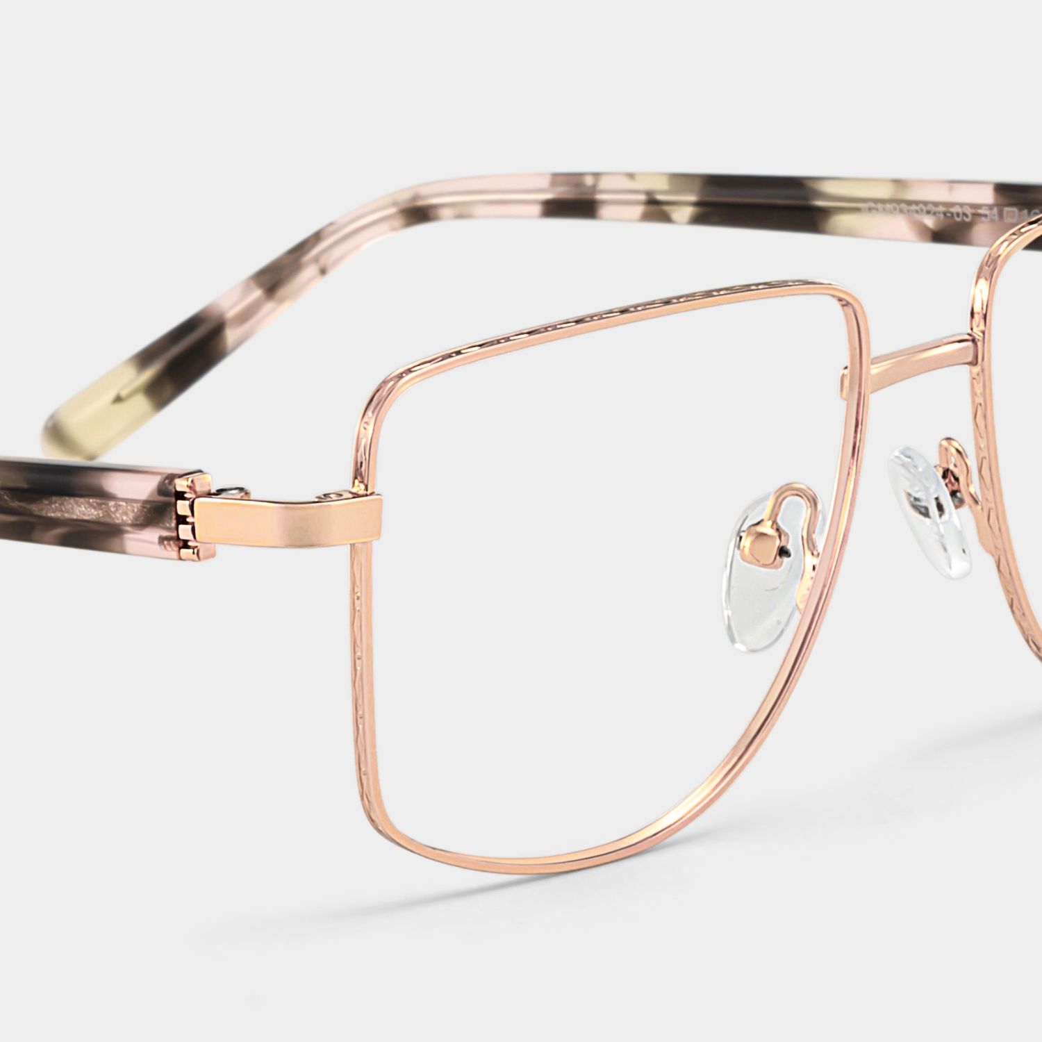 Geometric pattern Eyeglasses- Felicity Metal Frame Glasses