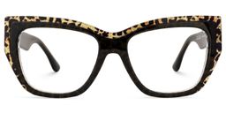 Thurman Butterfly Brown Leopard Glasses2