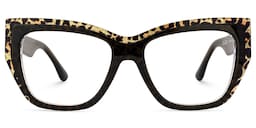 Thurman Butterfly Brown Leopard Glasses2