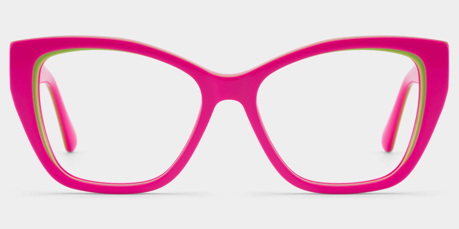 Blaise Pink Green Frame Glasses with Cat eye Frame Online | ZEELOOL4