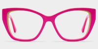 Blaise Cat-Eye Pink Green Glasses1