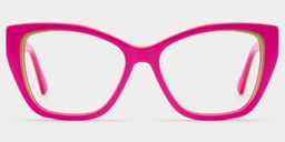 Blaise Cat-Eye Pink Green Glasses4