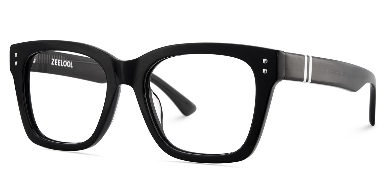 Gaydeh Black Glasses With Rectangle Shape | Zeelool3