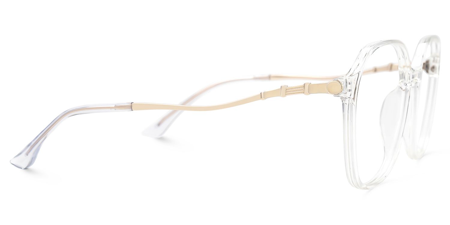 Lekesha Thin Glasses Frames with Clear in Geometric Design | Zeelool2