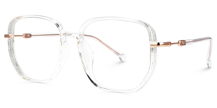 Joana Clear Geometric Glasses