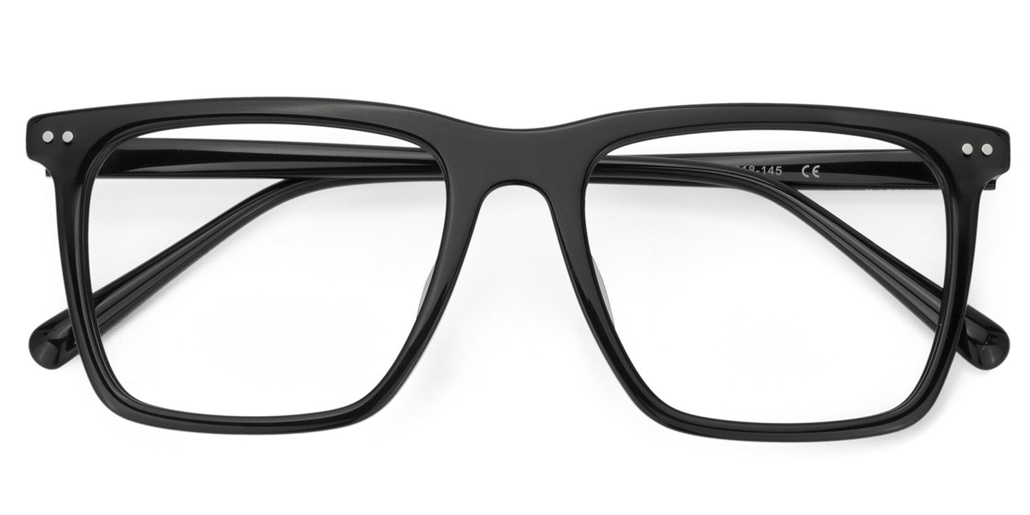 Frantz Thin Black Square Glasses For Men | ZEELOOL2