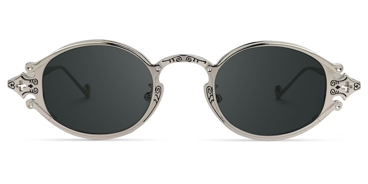 Serena Oval Silver Glasses