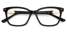 Theo Rectangle Black Glasses2