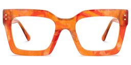 Agaton Square Orange Glasses0