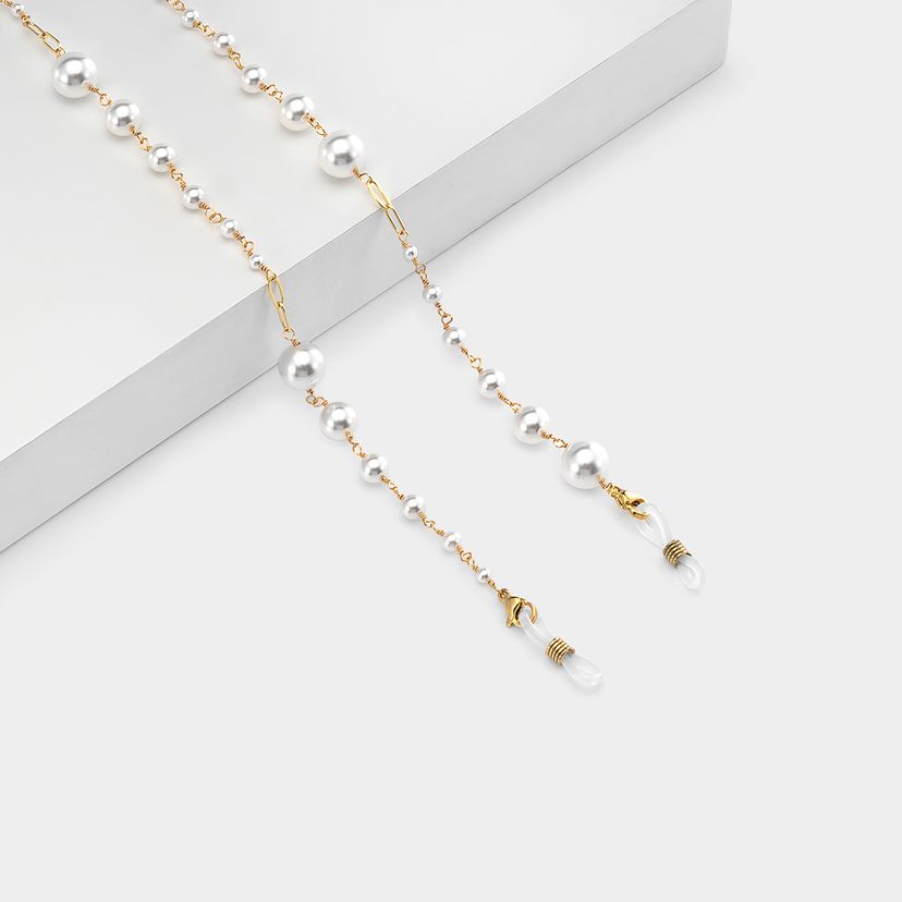 Stylish Pearl Gold Eyeglasses Chains