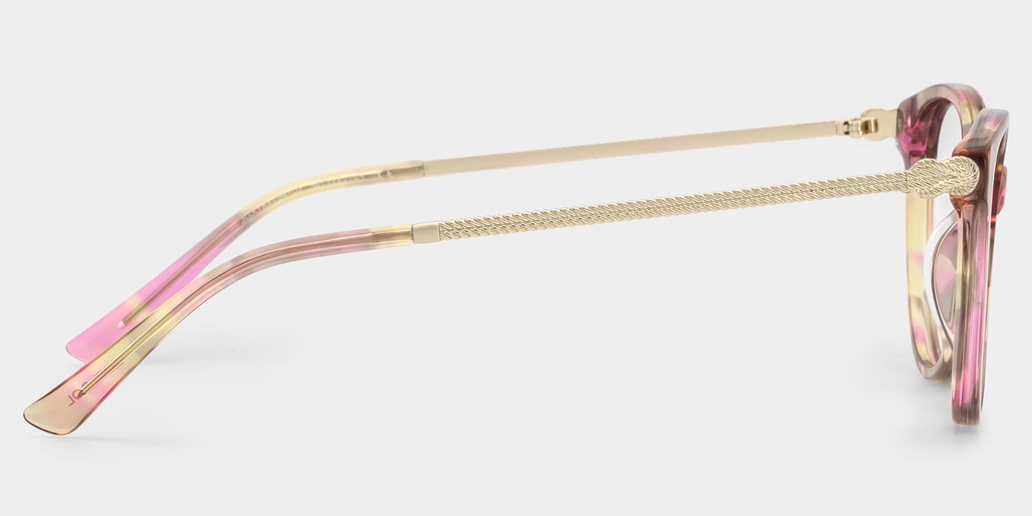 Eli Tortoise Round Mixed Flower Prescription Glasses | ZEELOOL