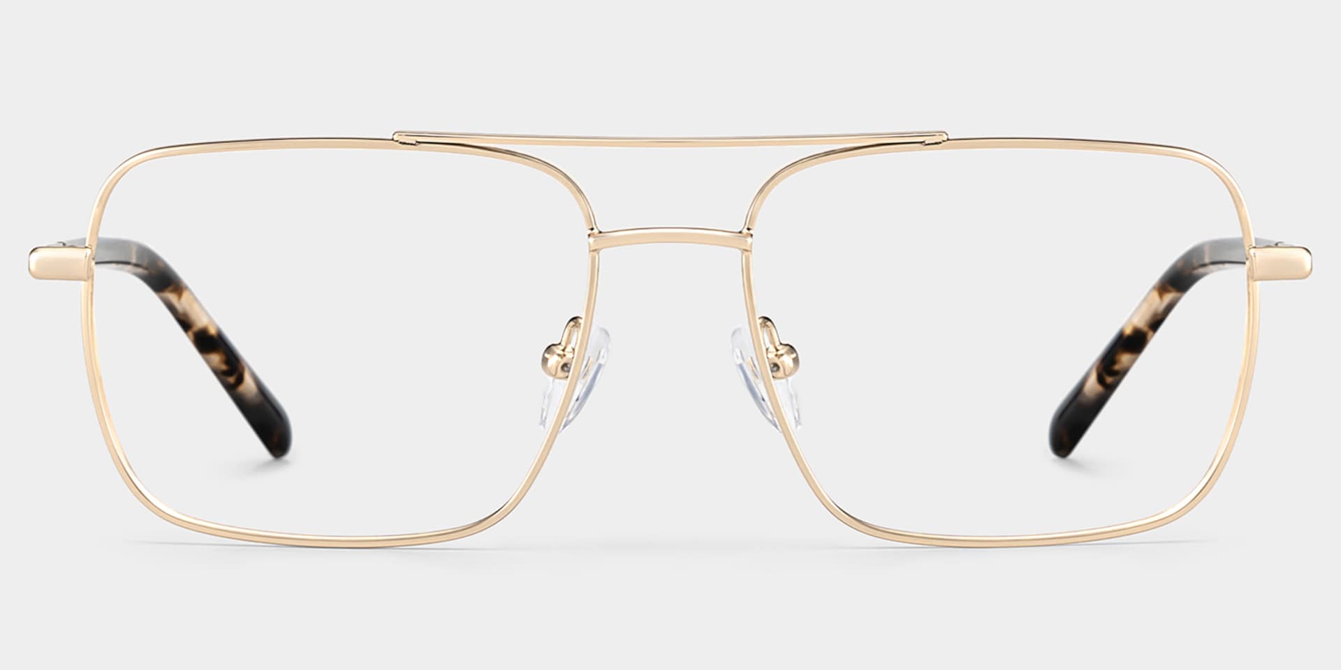 Iris Light Gold Frame Glasses with Aviator Frame Online | ZEELOOL2