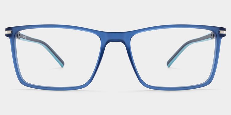 Aaron Rectangle Blue Glasses