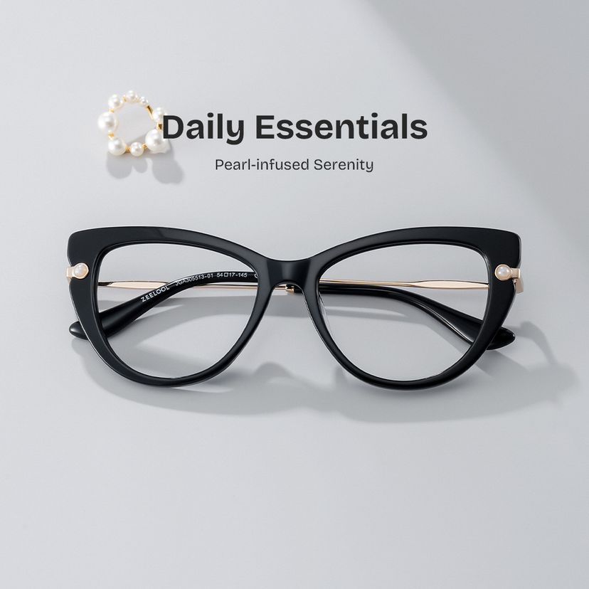 Maggie Cat eye Black Glasses