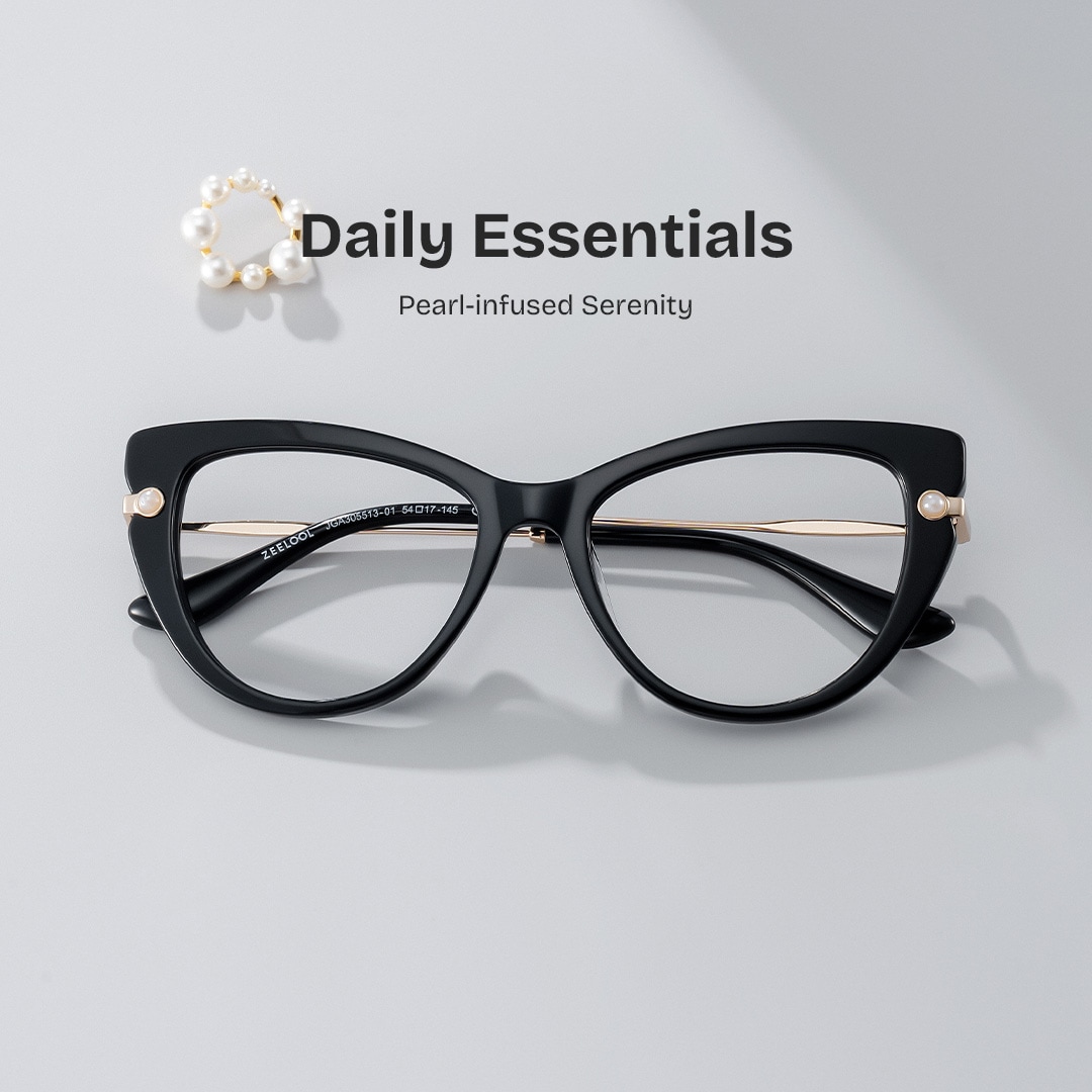 Maggie Cat eye Black Glasses