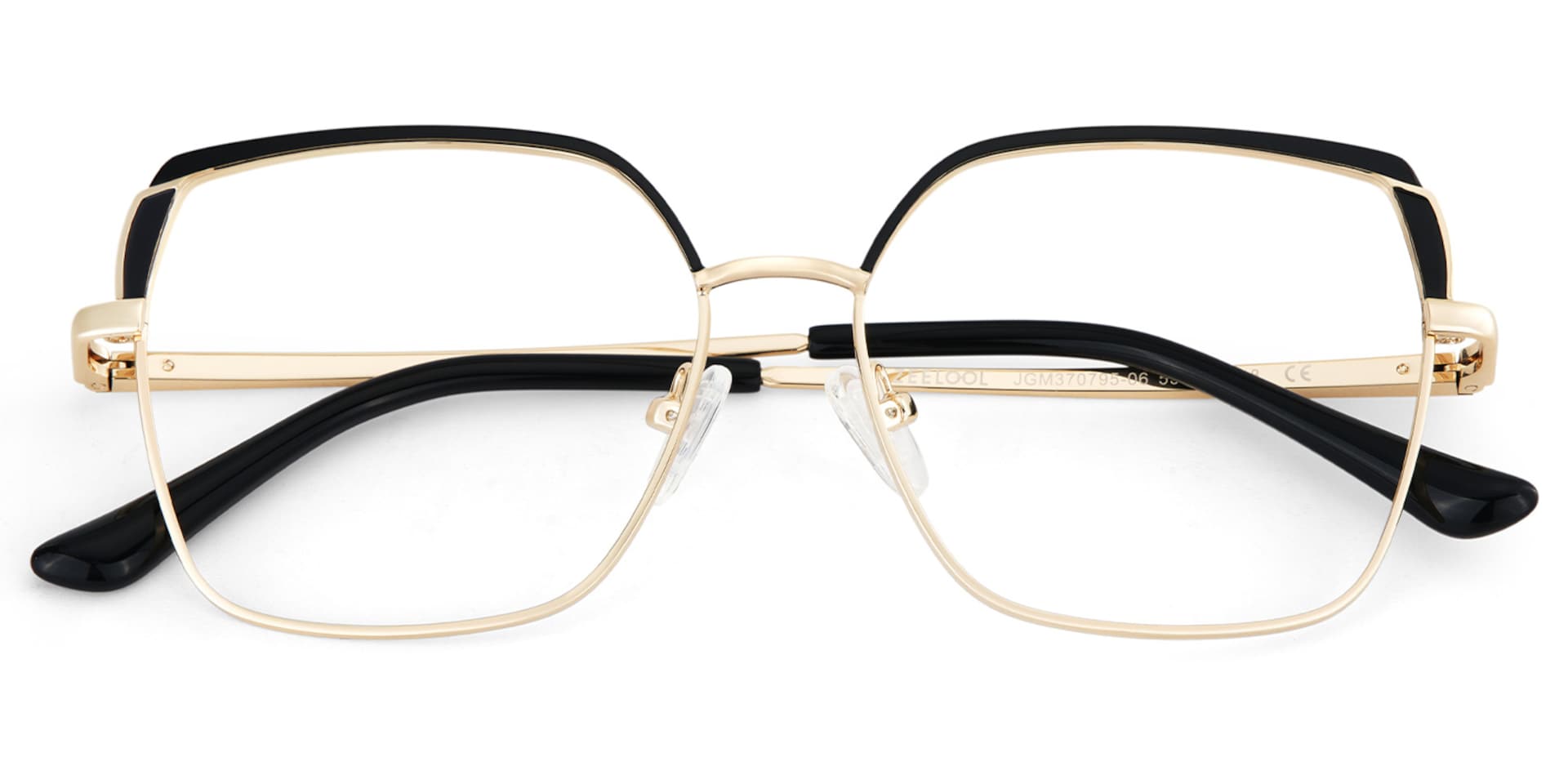 Shayla Metal Square Black Frame Glasses | Zeelool2