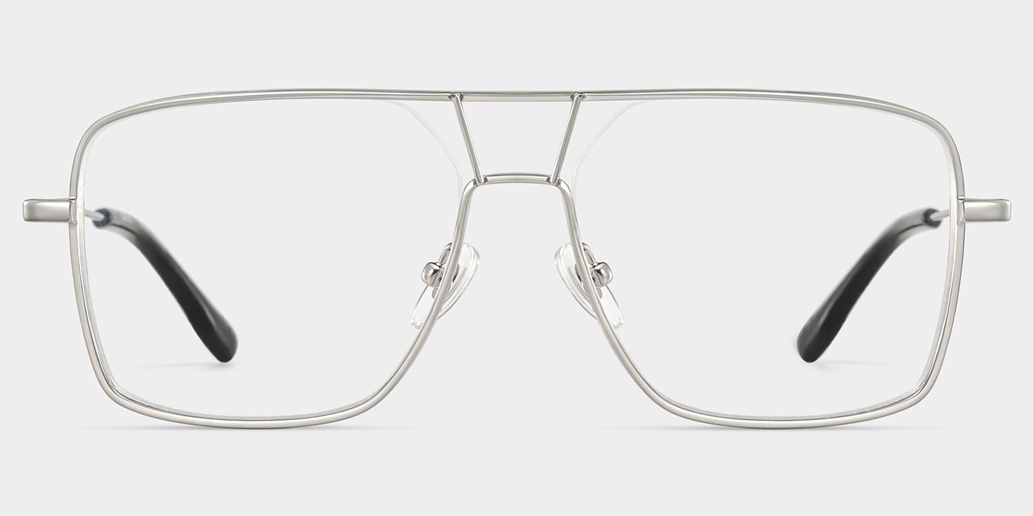 Debbie Silver Metal Frame Aviator Glasses | ZEELOOL x Prabal Gurun