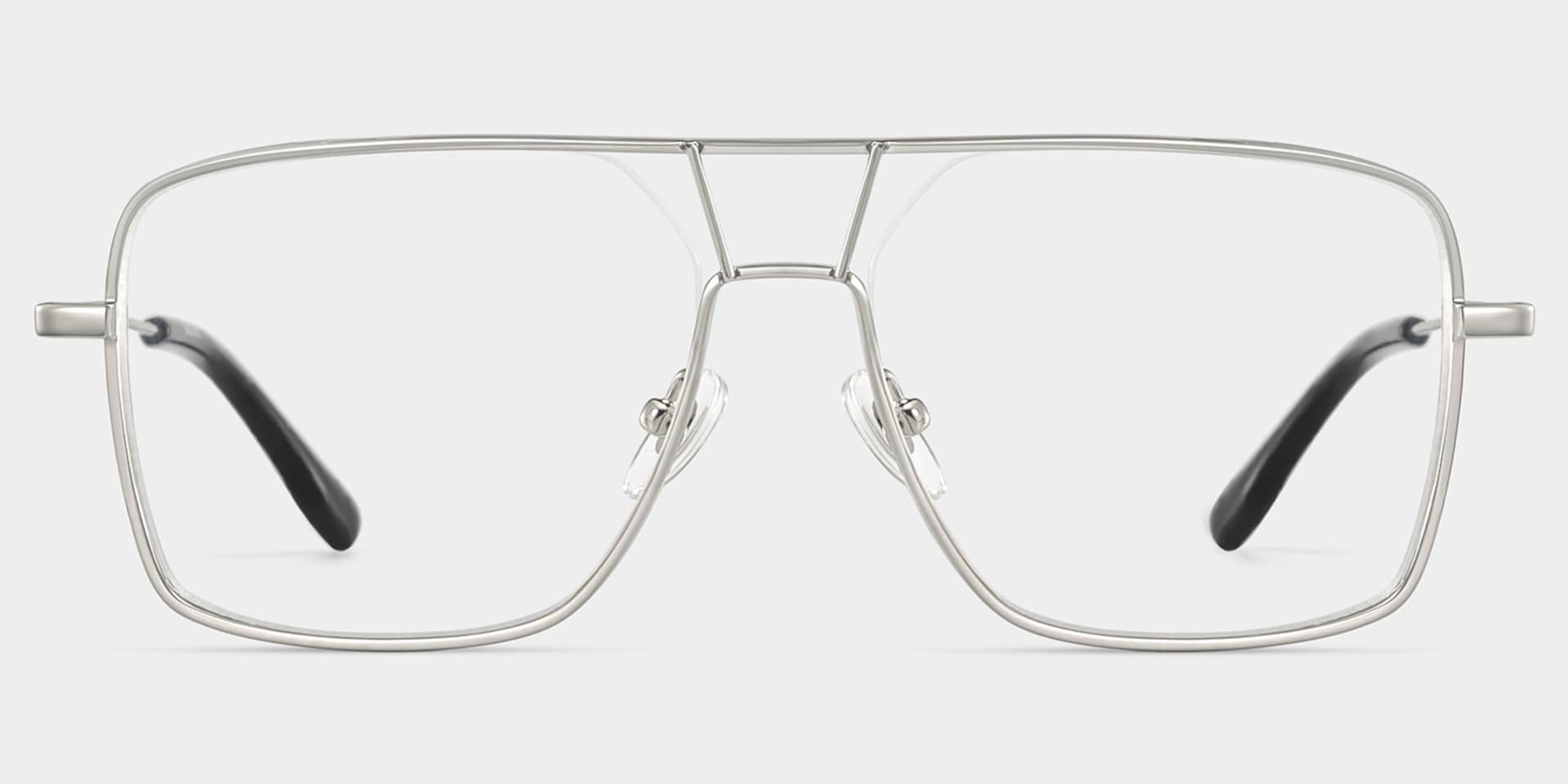 Debbie Silver Metal Frame Aviator Glasses | ZEELOOL x Prabal Gurun1