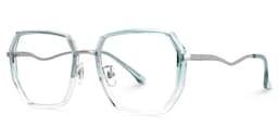 Javonia Geometric Blue Glasses1