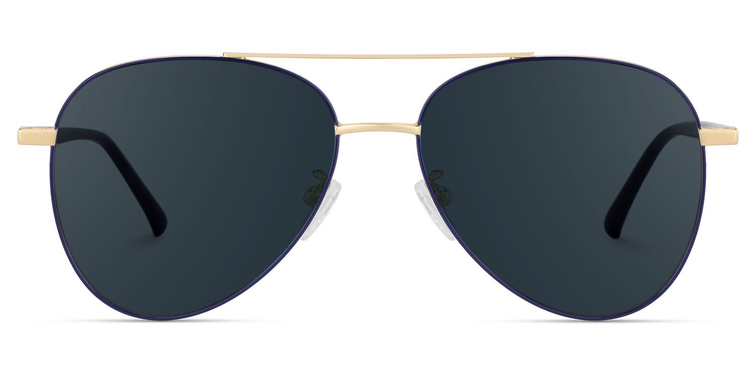 Paige Metal Blue-Gold Frame Sunglasses | ZEELOOL0