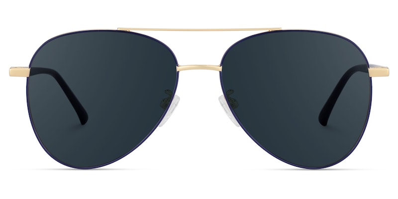 Paige Aviator Blue-Gold Sunglasses