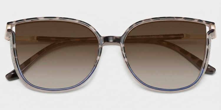 Rodz Tortoise-Blue Square Sunglasses