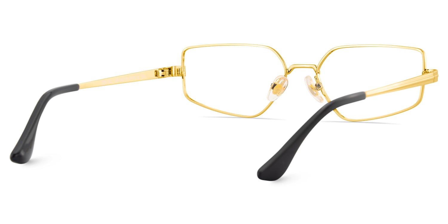 Lyle Rectangle Gold Glasses5