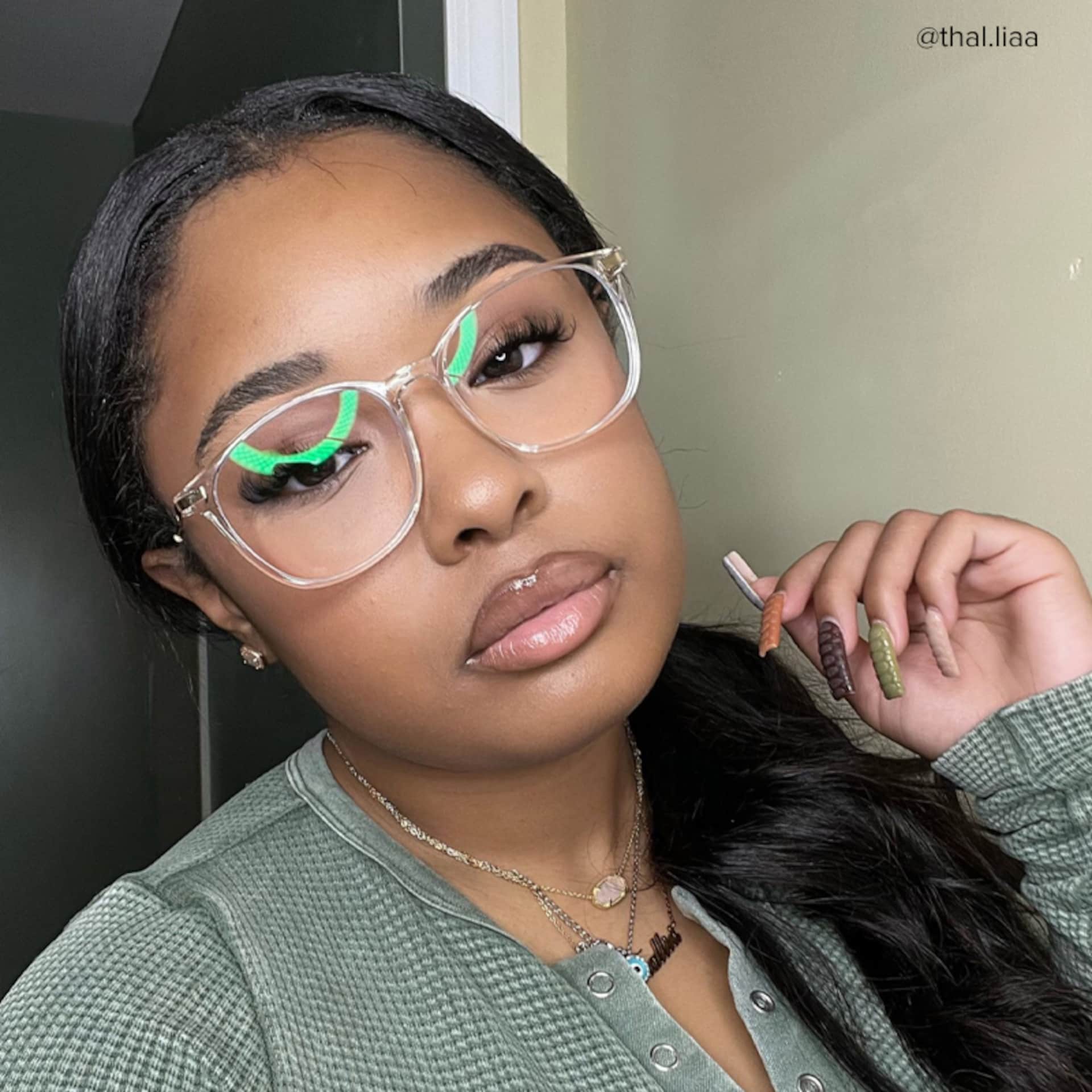 Crystal Greene Square Eyeglasses and Glasses Frames5